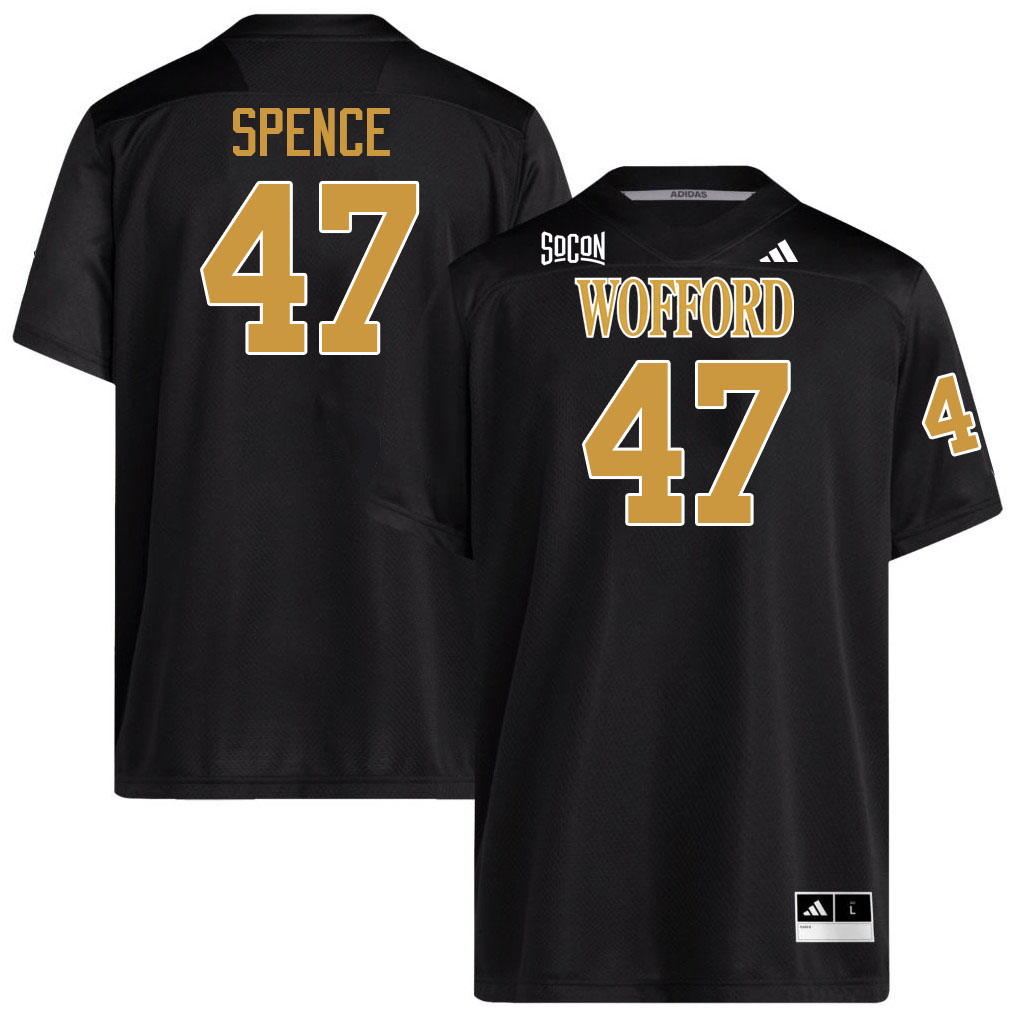 Wofford Terriers #47 Sam Spence College Football Jerseys,Uniforms Stitched-Black